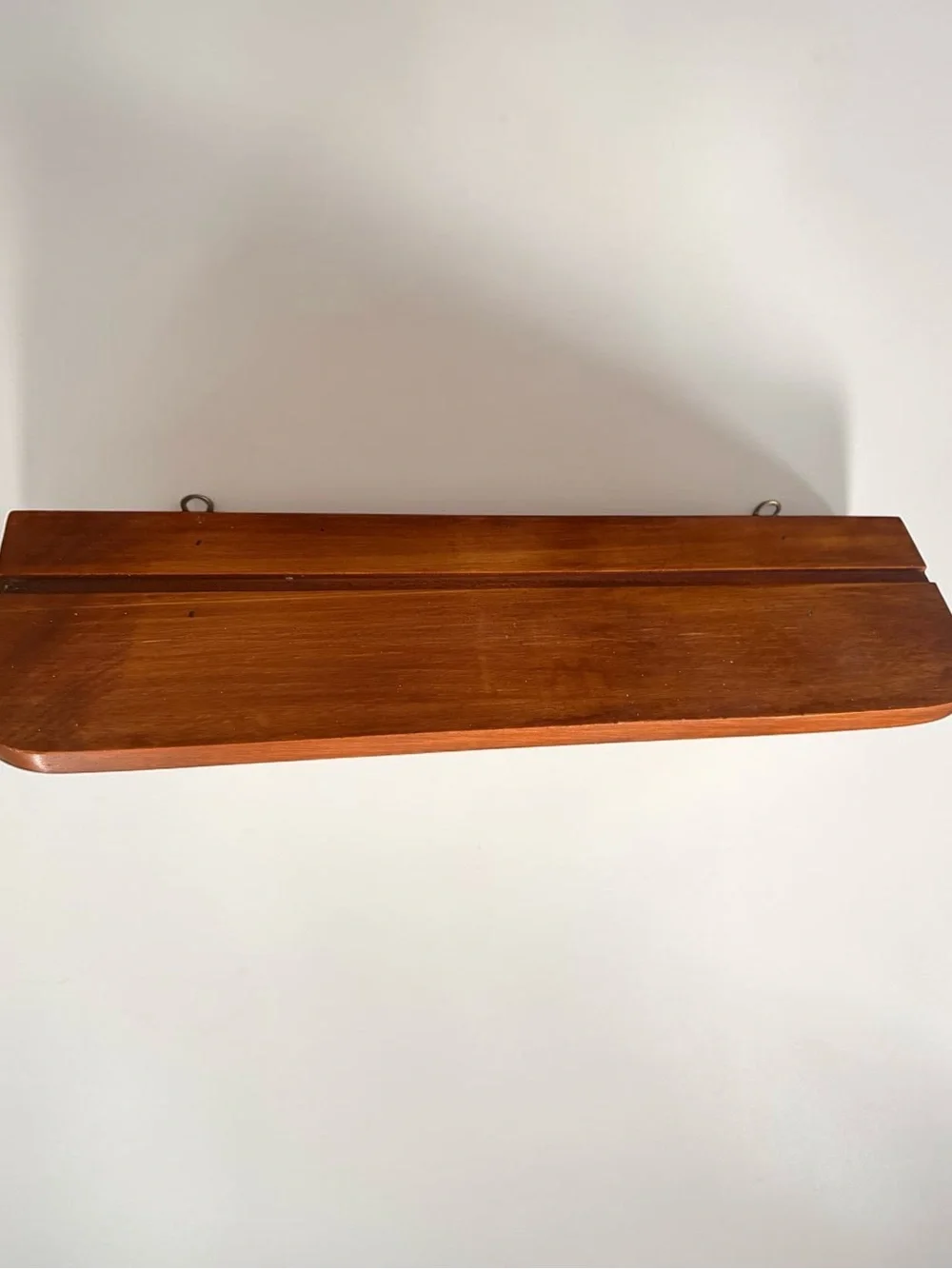 Vtg Wooden Wall Shelf Plate Groove Rustic Farmhouse Cottage 17”